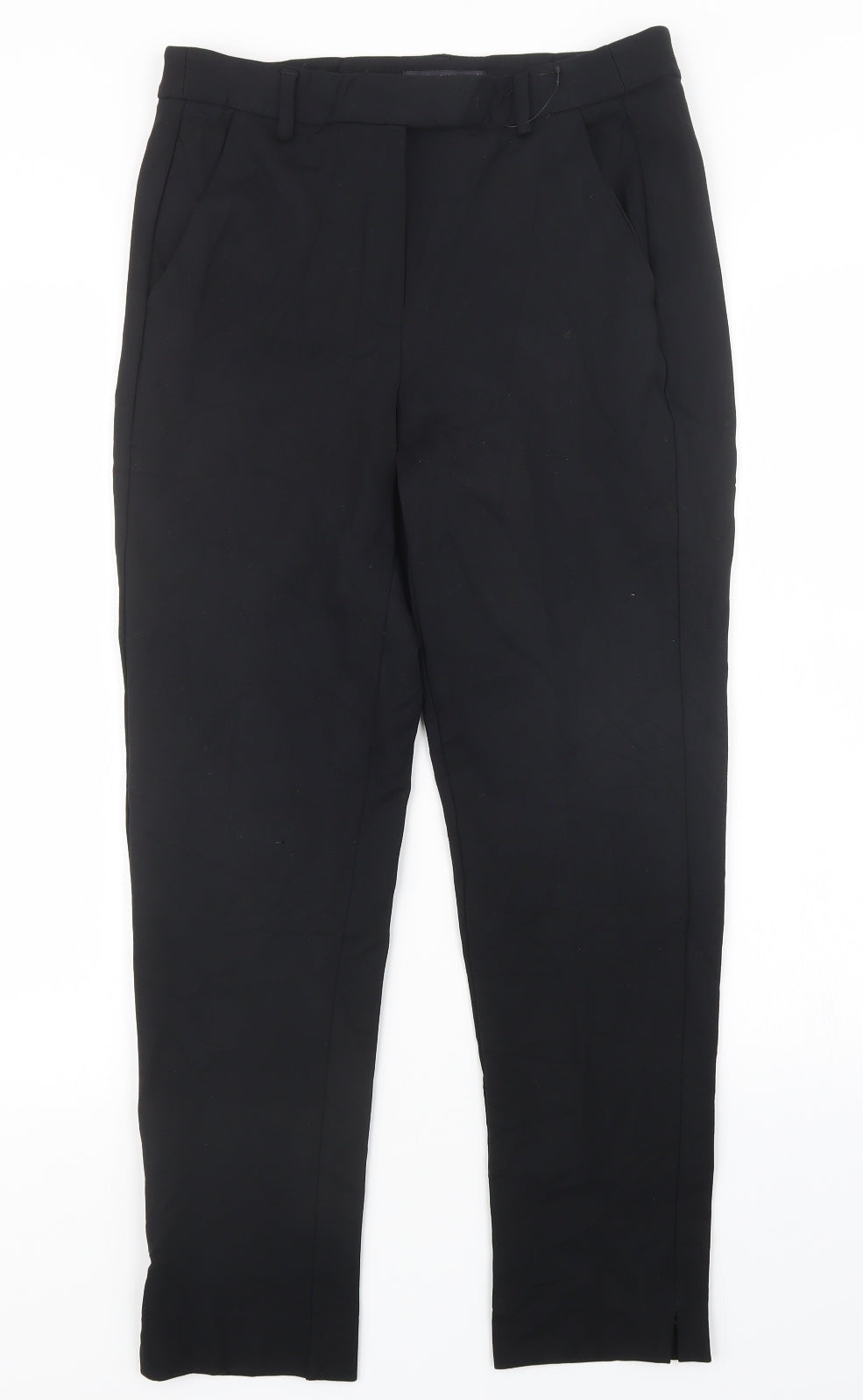 Womens UK Size 10 Preworn Slim Fit  Black Trousers