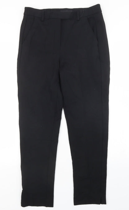Womens UK Size 10 Preworn Slim Fit  Black Trousers