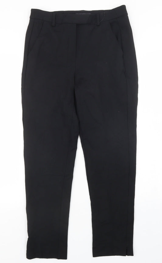 Womens UK Size 10 Preworn Slim Fit  Black Trousers