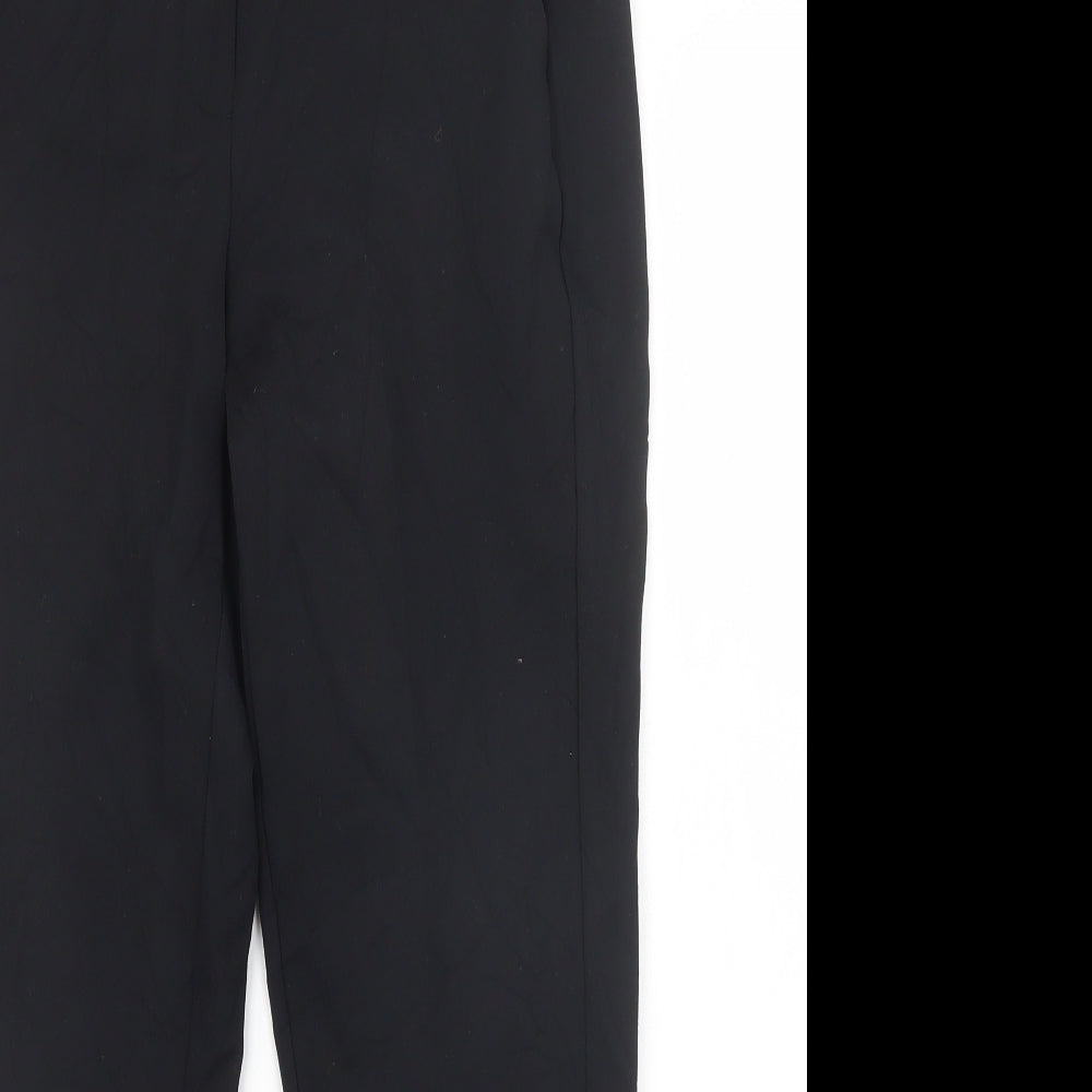 Womens UK Size 10 Preworn Slim Fit  Black Trousers