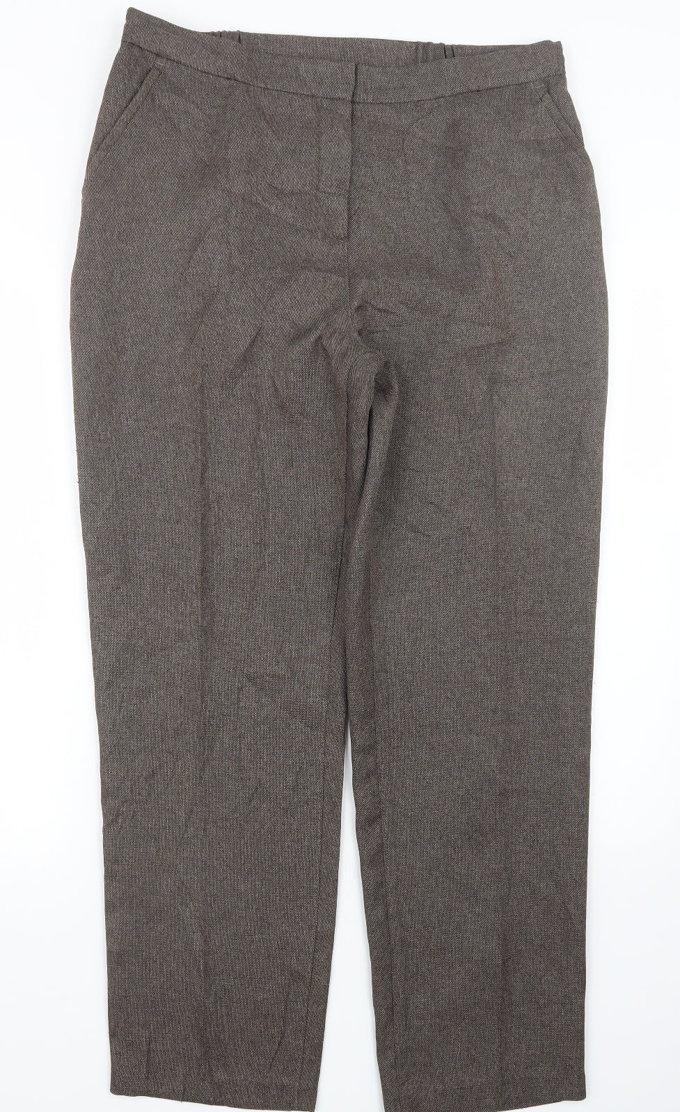 Womens UK Size 14 Marks and Spencer Regular Fit  Brown Trousers