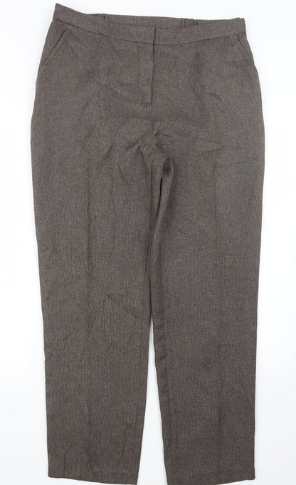 Womens UK Size 14 Marks and Spencer Regular Fit  Brown Trousers