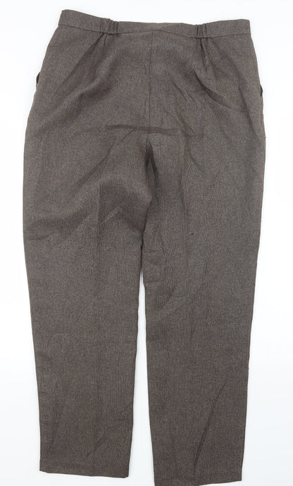 Womens UK Size 14 Marks and Spencer Regular Fit  Brown Trousers