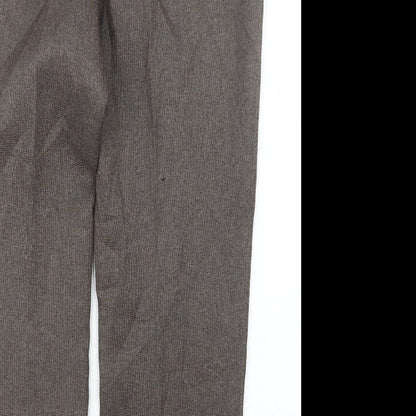 Womens UK Size 14 Marks and Spencer Regular Fit  Brown Trousers