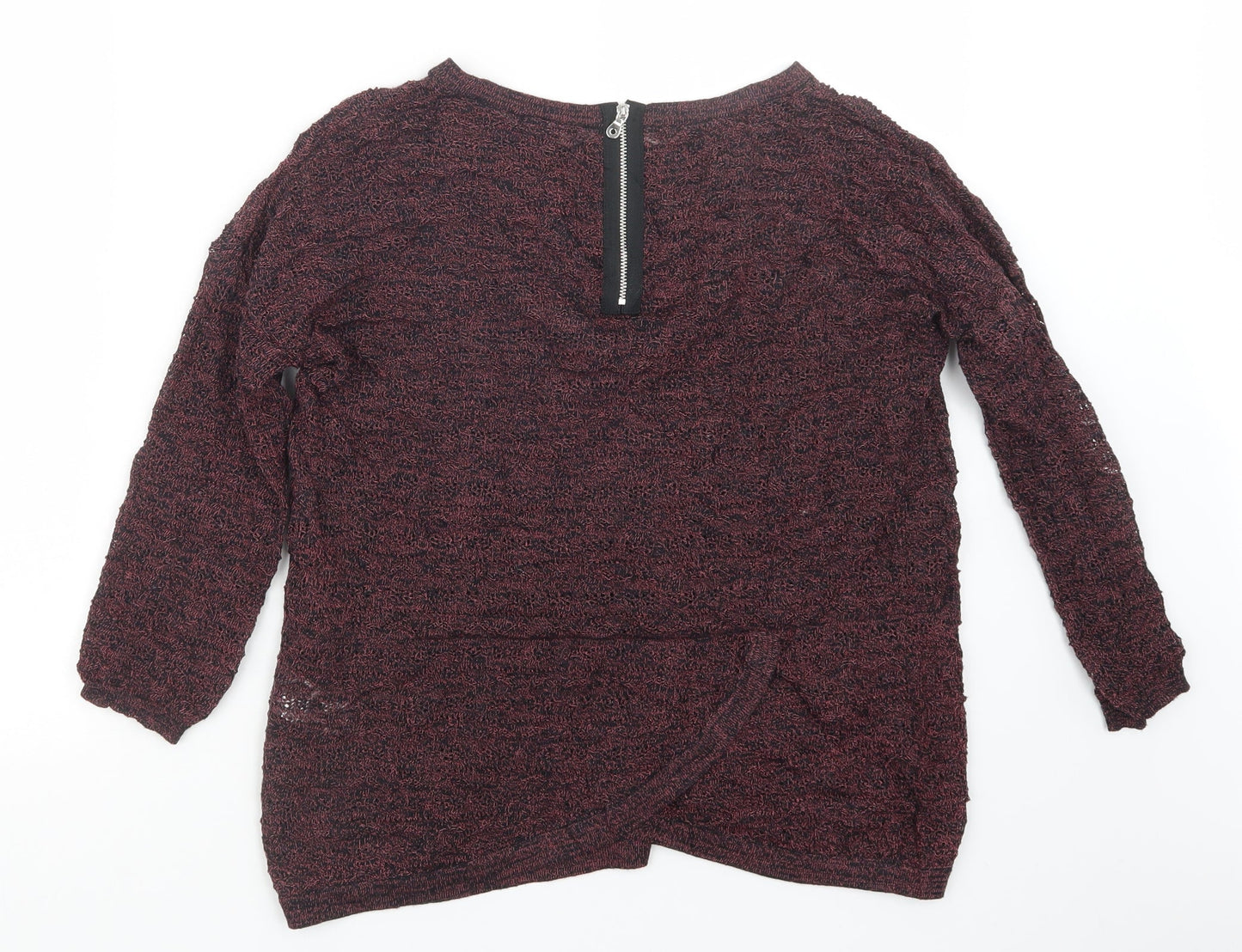 Womens UK Size 10 Warehouse Red Basic Blouse
