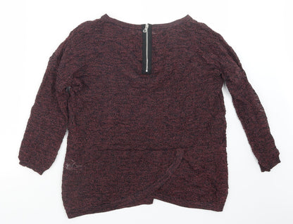 Womens UK Size 10 Warehouse Red Basic Blouse