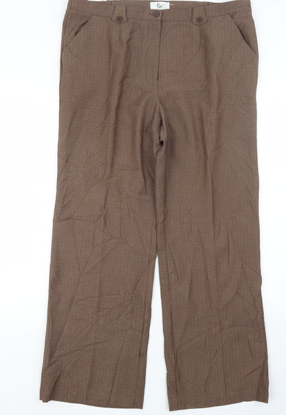 Womens UK Size 16 Klass Regular Fit  Brown Trousers