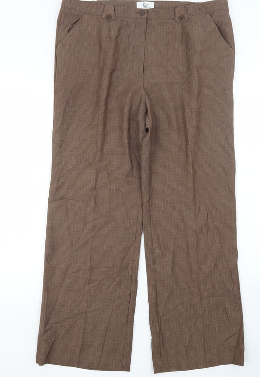 Womens UK Size 16 Klass Regular Fit  Brown Trousers