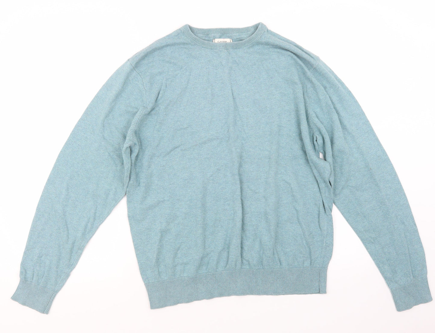 George Mens Blue  Knit Pullover Jumper Size M