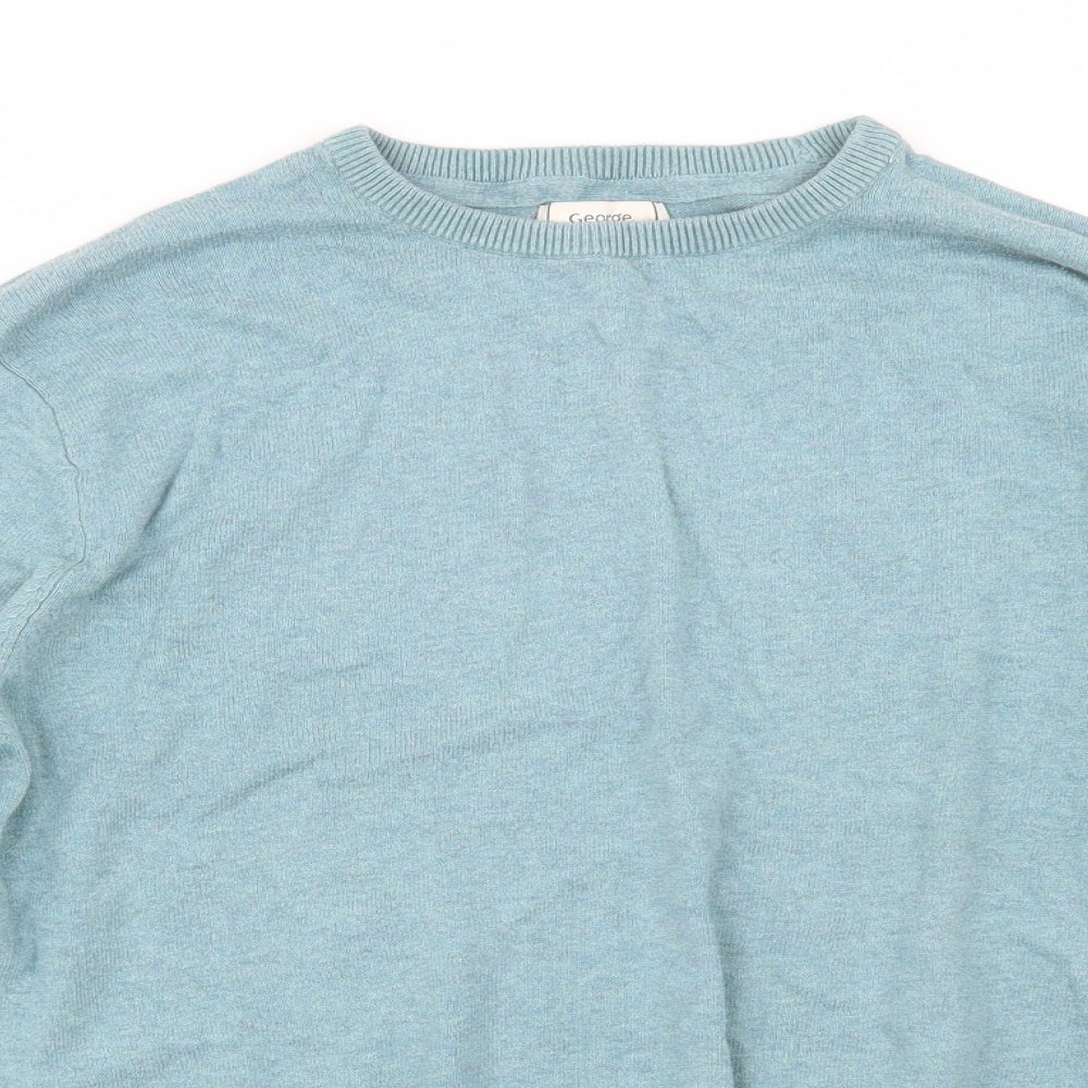 George Mens Blue  Knit Pullover Jumper Size M