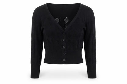 ICHI Womens Black  Knit Cape Jumper Size XS