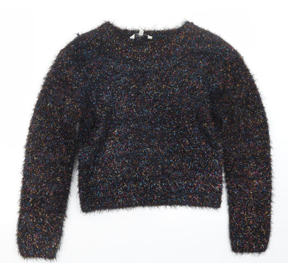 Miss E-vie Girls Black   Pullover Jumper Size 13-14 Years
