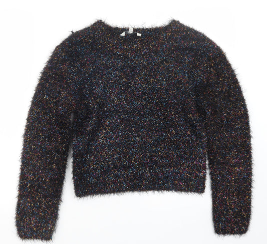 Miss E-vie Girls Black   Pullover Jumper Size 13-14 Years