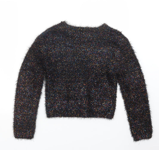 Miss E-vie Girls Black   Pullover Jumper Size 13-14 Years