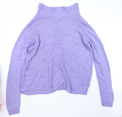 Womens UK Size 12 Julipa Purple Cardigan Jumper