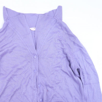 Womens UK Size 12 Julipa Purple Cardigan Jumper