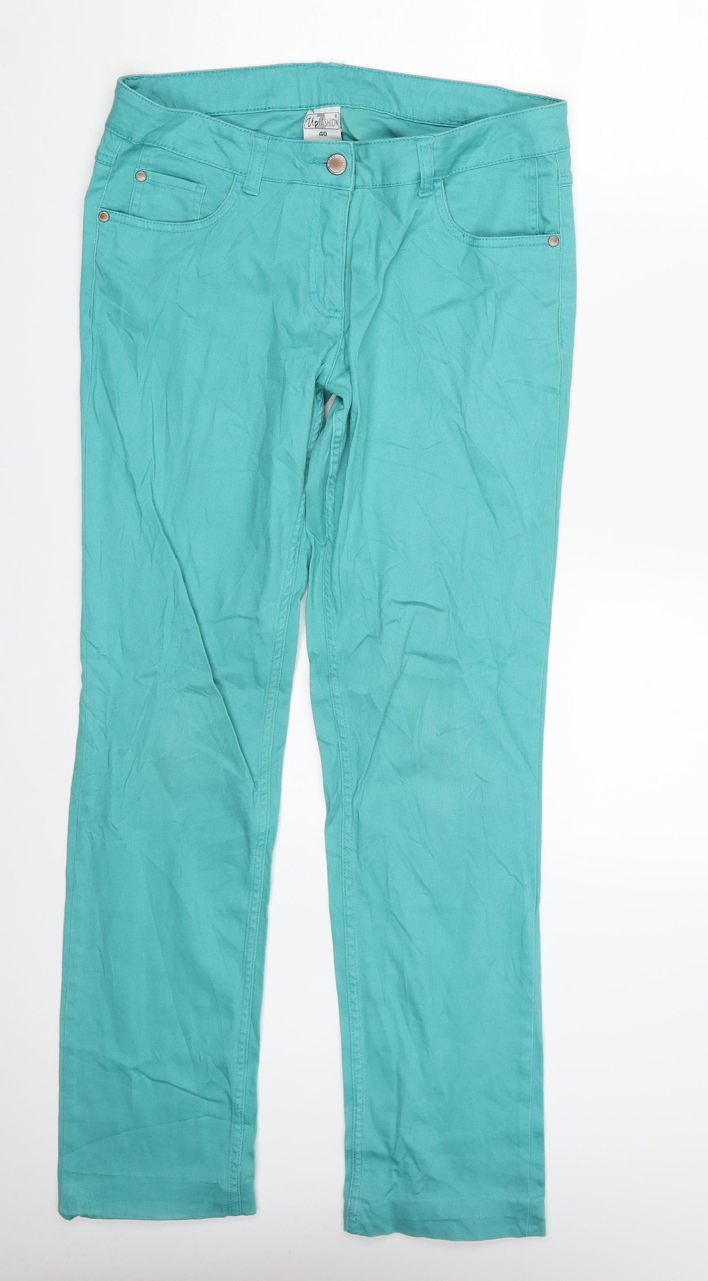 Womens UK Size 12 Up Fashion Slim Fit Skinny Green Jeans