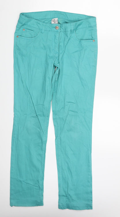 Womens UK Size 12 Up Fashion Slim Fit Skinny Green Jeans