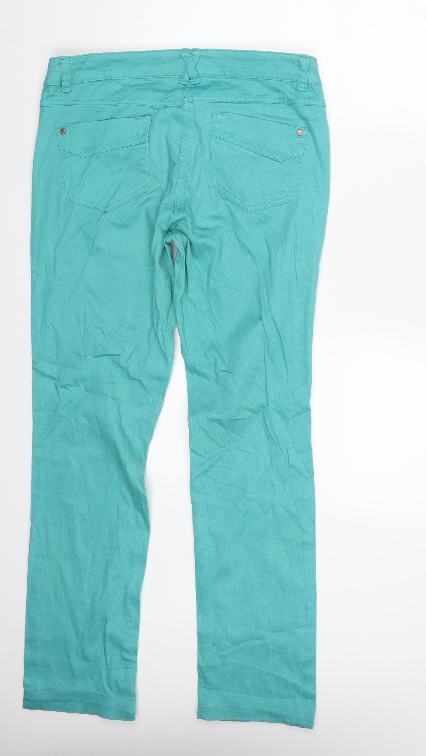 Womens UK Size 12 Up Fashion Slim Fit Skinny Green Jeans