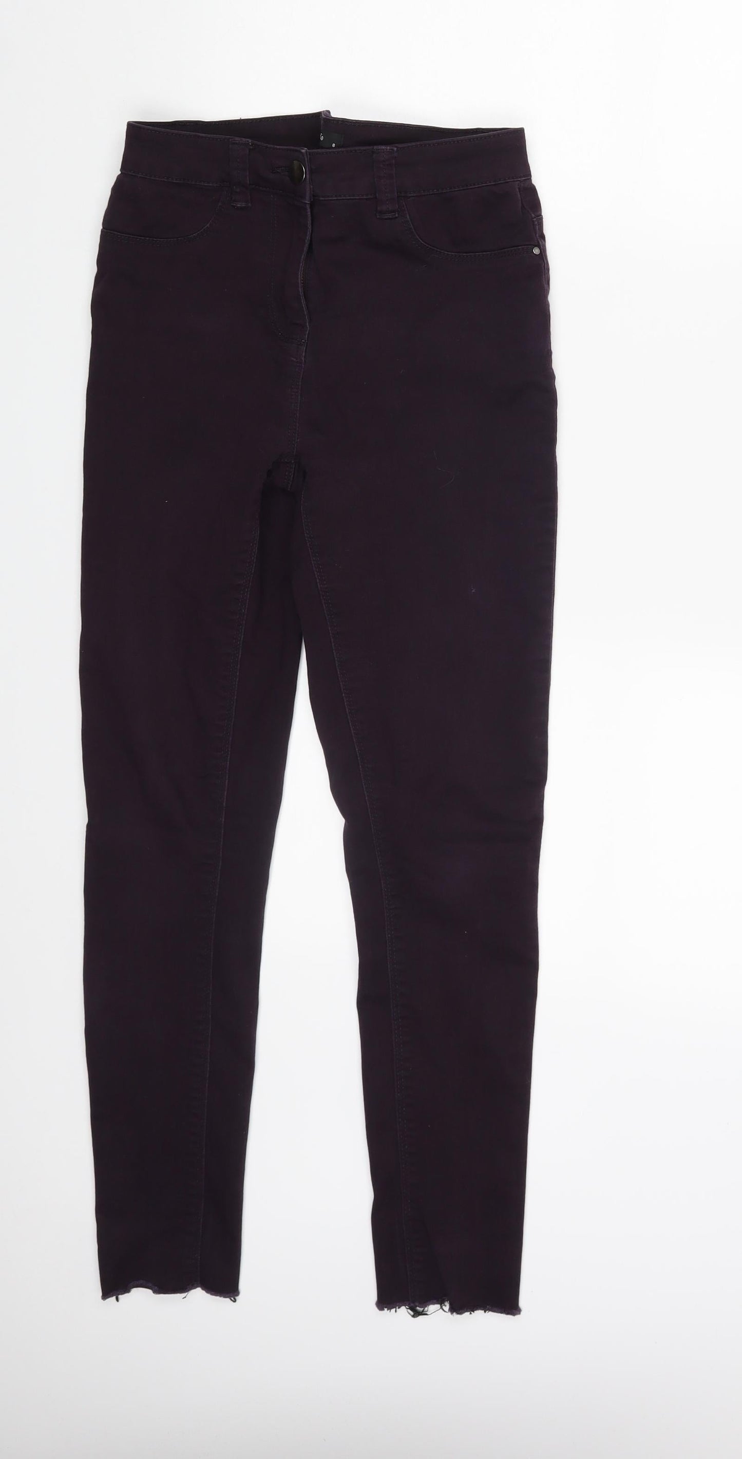 M&Co Womens Purple  Denim Skinny Jeans Size 8 L26 in