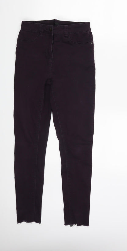 M&Co Womens Purple  Denim Skinny Jeans Size 8 L26 in