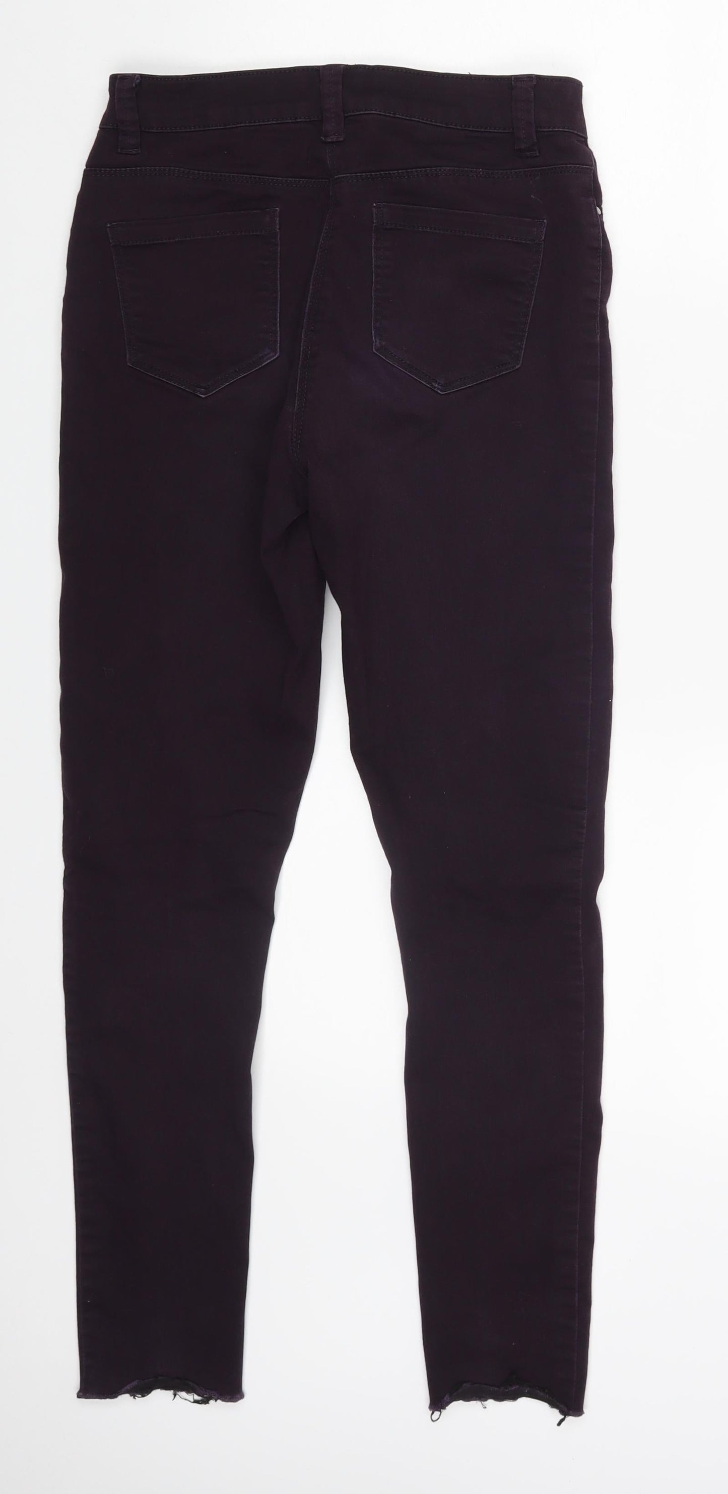 M&Co Womens Purple  Denim Skinny Jeans Size 8 L26 in