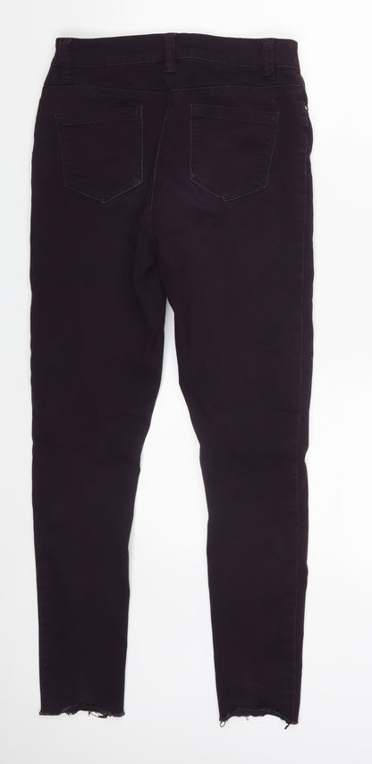 M&Co Womens Purple  Denim Skinny Jeans Size 8 L26 in