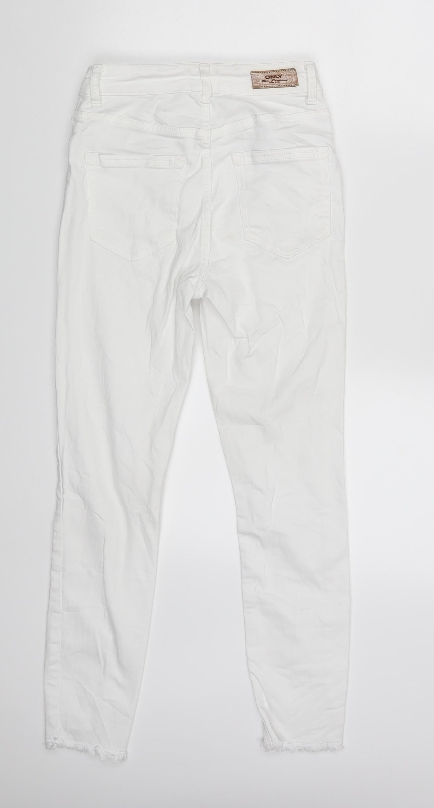 Only  Womens White  Denim Skinny Jeans Size 24 in L25 in