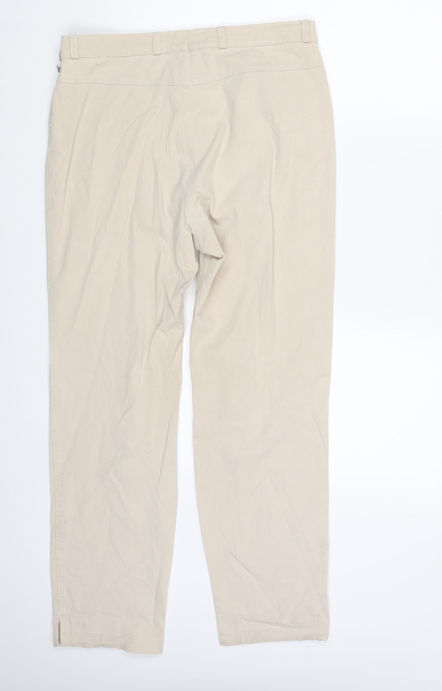 Womens UK Size 14 ZERRES Regular Fit Chino Beige Trousers