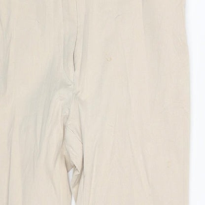 Womens UK Size 14 ZERRES Regular Fit Chino Beige Trousers