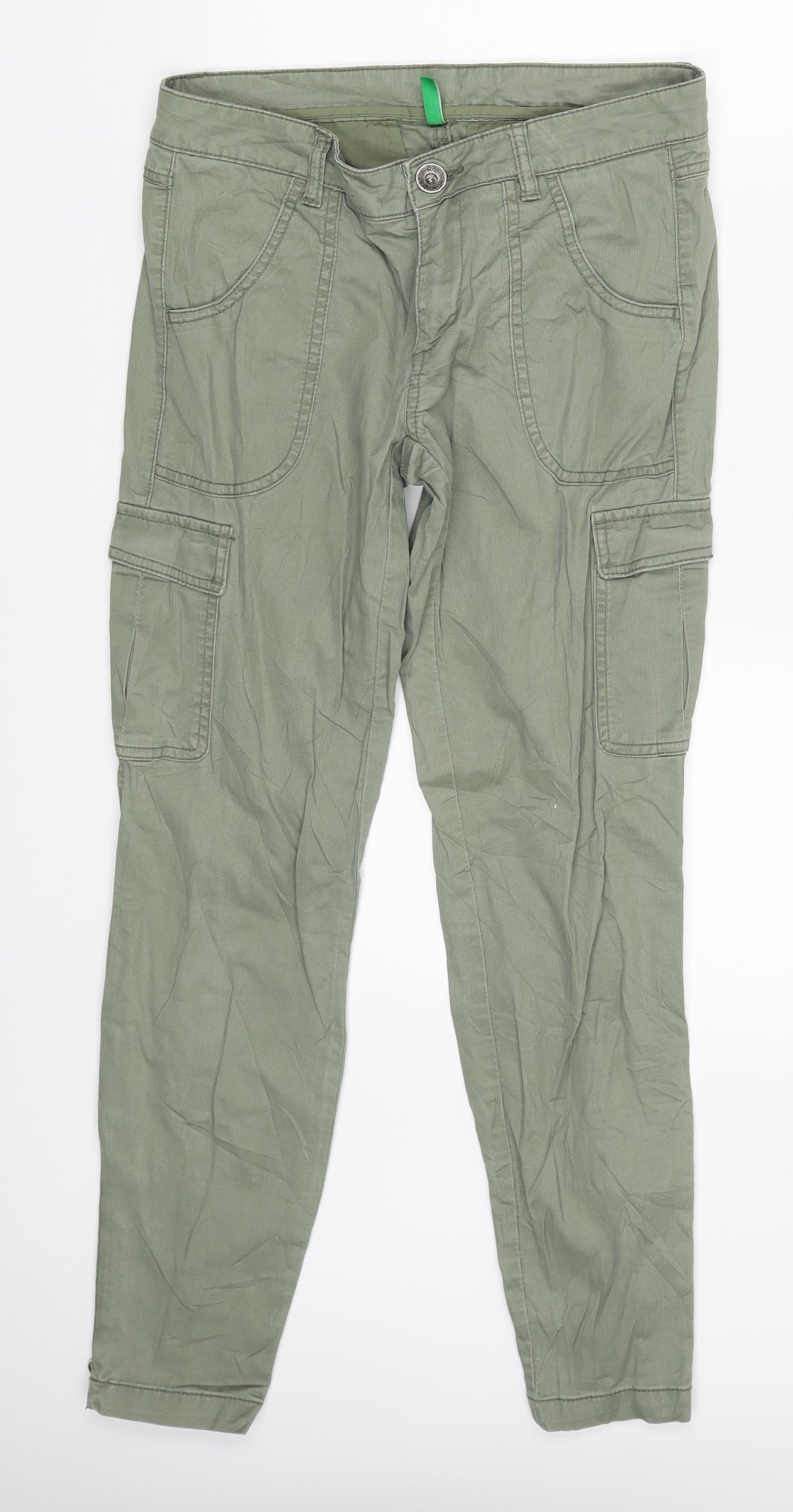 United Colors of Benetton Womens Green  Denim Skinny Jeans Size 10 L27 in