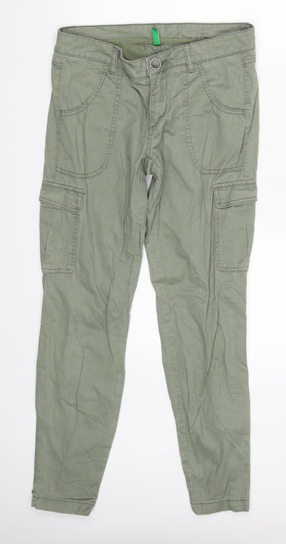 United Colors of Benetton Womens Green  Denim Skinny Jeans Size 10 L27 in