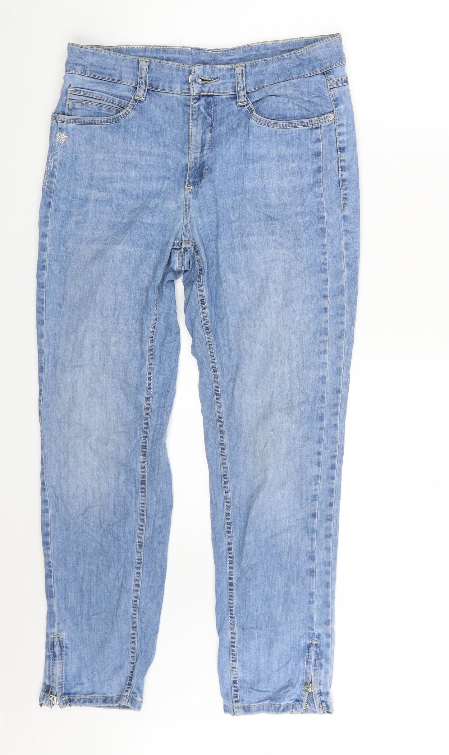 Mac Womens Blue  Denim Straight Jeans Size 28 in L25 in