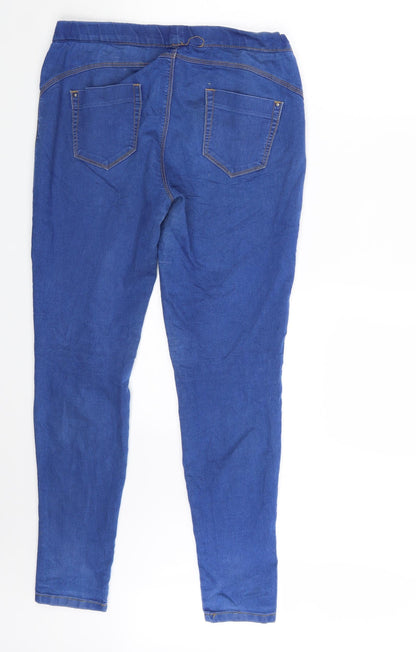 Denim Co. Womens Blue  Denim Jegging Jeans Size 12 L29 in