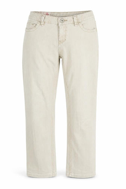 Womens UK Size 32 in Street One Slim Fit Straight Beige Jeans