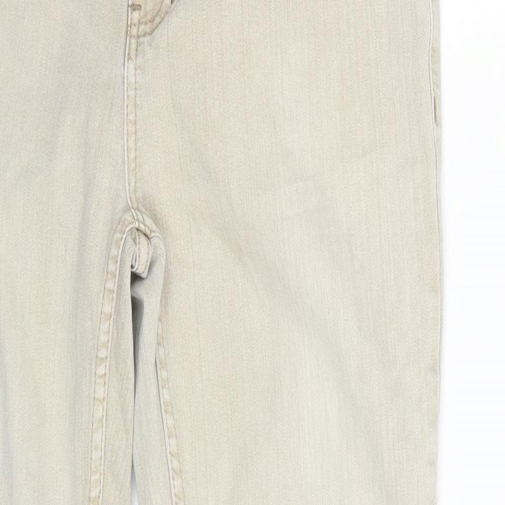 Womens UK Size 32 in Street One Slim Fit Straight Beige Jeans