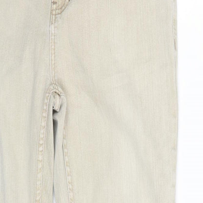 Womens UK Size 32 in Street One Slim Fit Straight Beige Jeans