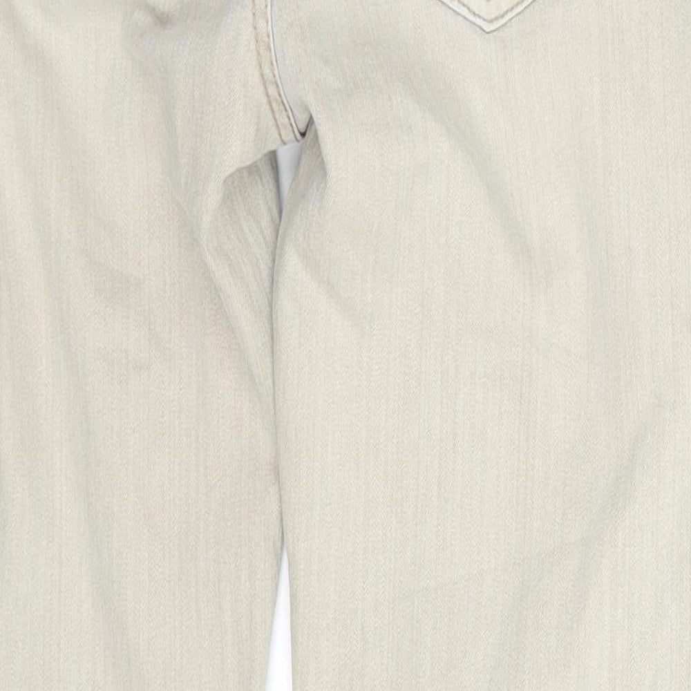 Womens UK Size 32 in Street One Slim Fit Straight Beige Jeans