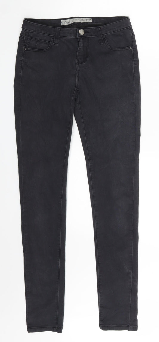 Denim Co. Womens Black  Denim Skinny Jeans Size 6 L30 in
