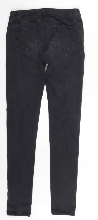 Denim Co. Womens Black  Denim Skinny Jeans Size 6 L30 in