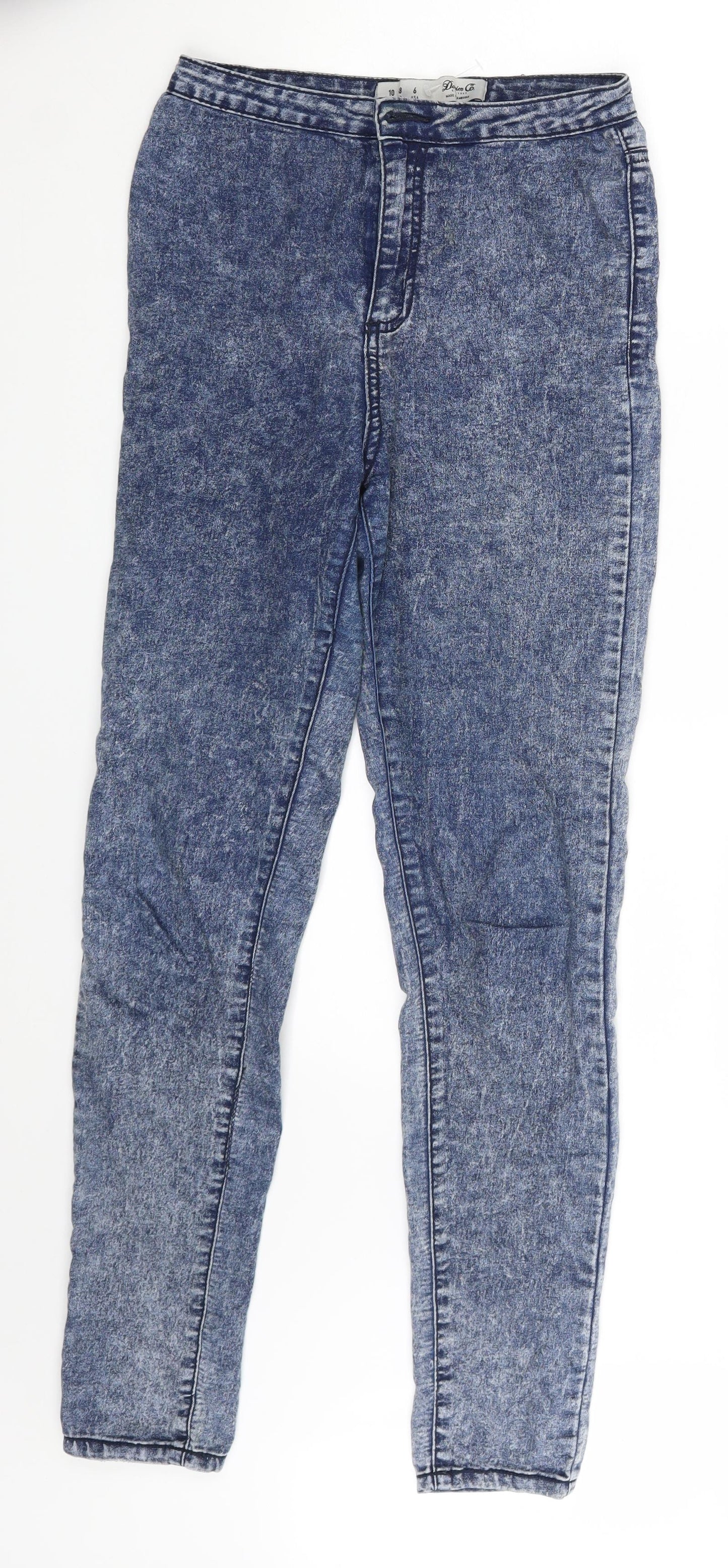 Denim Co. Womens Blue  Denim Jegging Jeans Size 10 L29.5 in