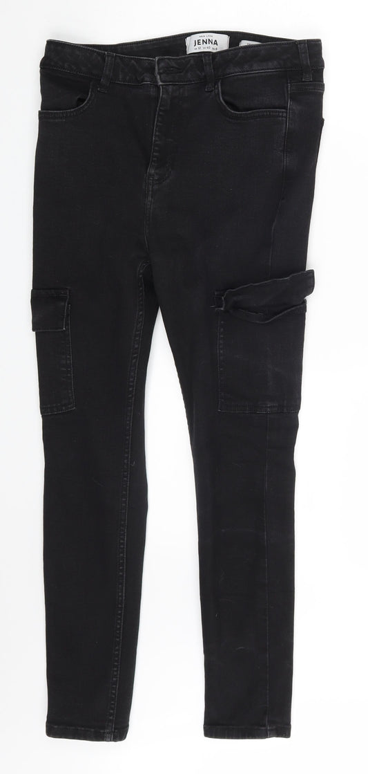 New Look Womens Black  Denim Skinny Jeans Size 12 L25 in