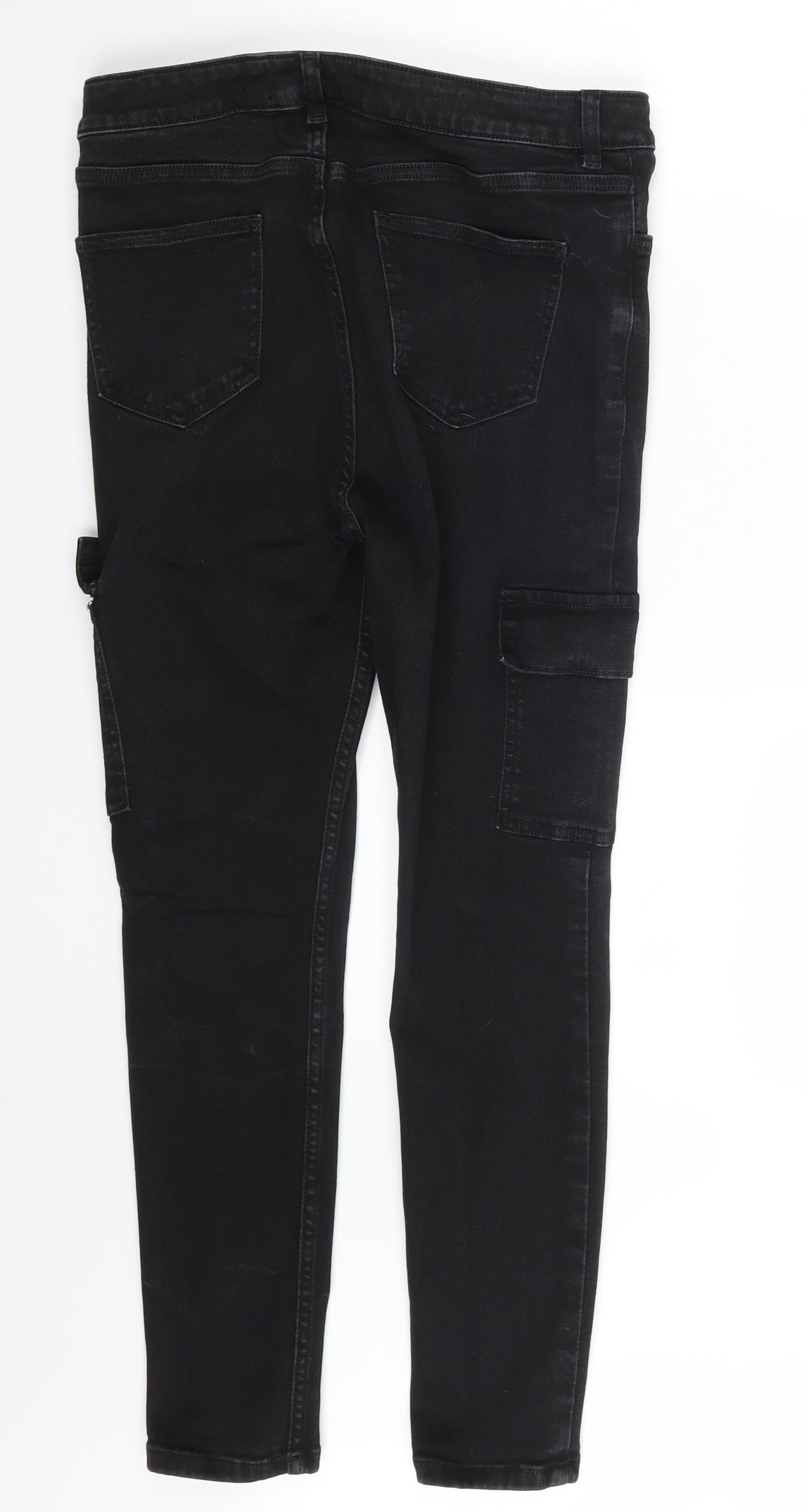 New Look Womens Black  Denim Skinny Jeans Size 12 L25 in