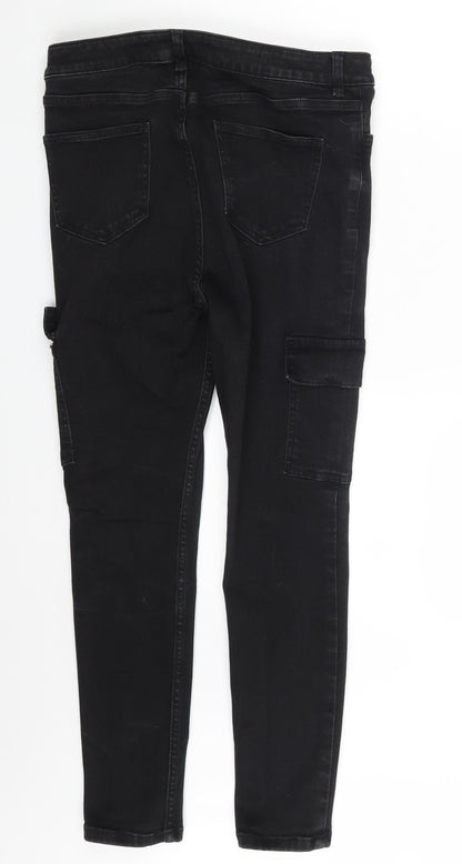 New Look Womens Black  Denim Skinny Jeans Size 12 L25 in
