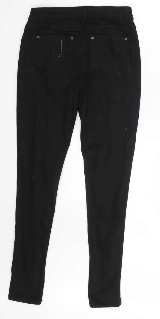Parisian Womens Black  Denim Skinny Jeans Size 12 L29 in