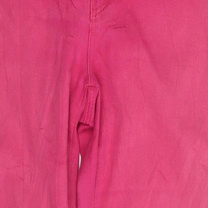 Vert de Womens Pink  Denim Capri Trousers Size M L25 in