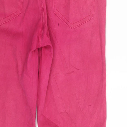 Vert de Womens Pink  Denim Capri Trousers Size M L25 in