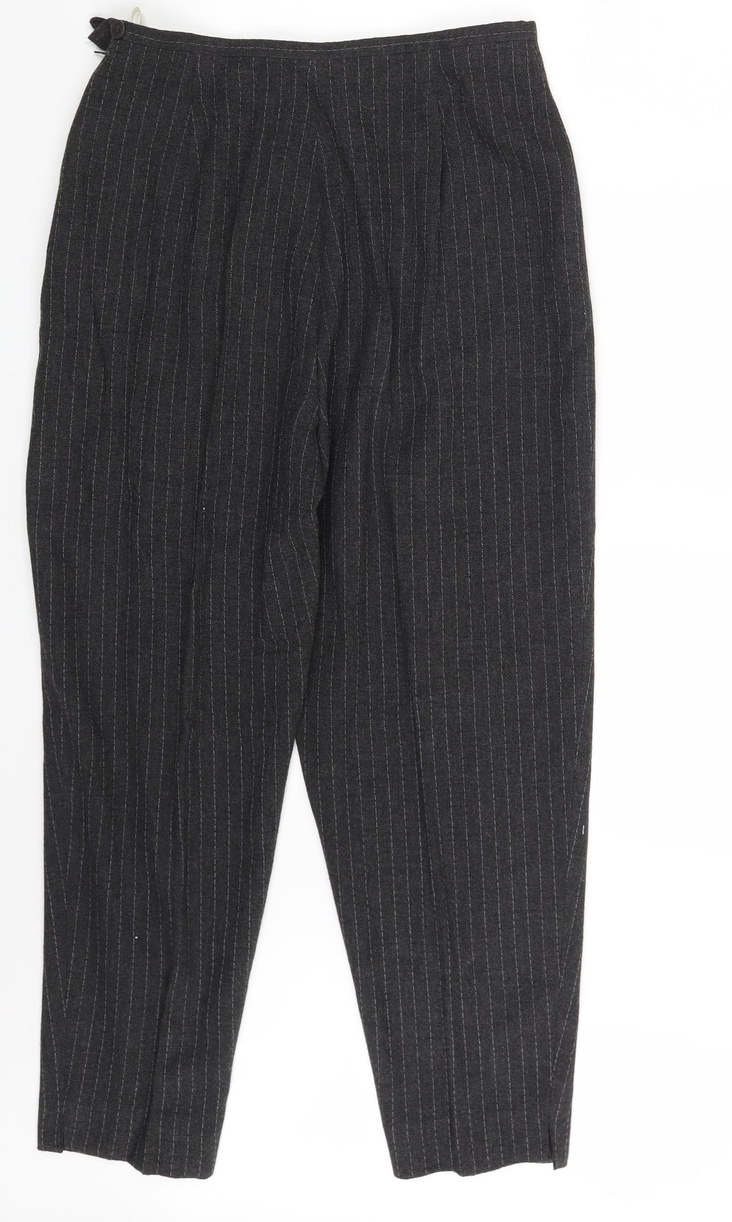 Womens UK Size 16 BHS Regular Fit Chino Grey Trousers