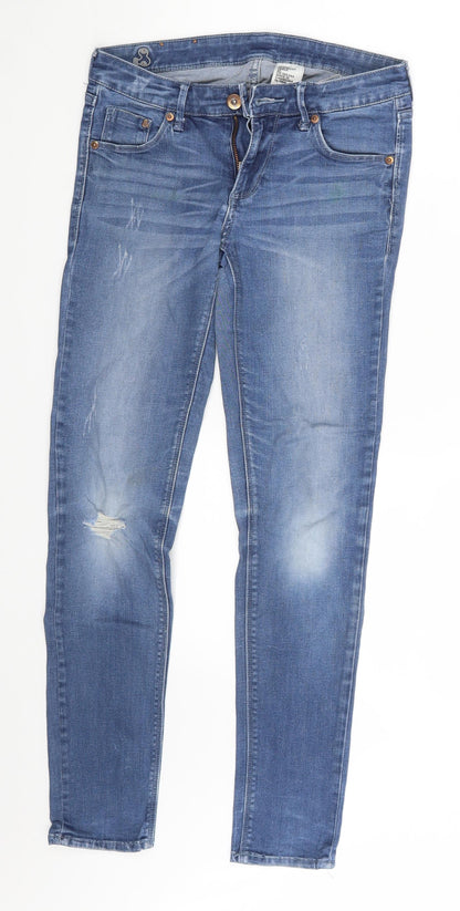 H&M Womens Blue  Denim Skinny Jeans Size 26 in L27 in