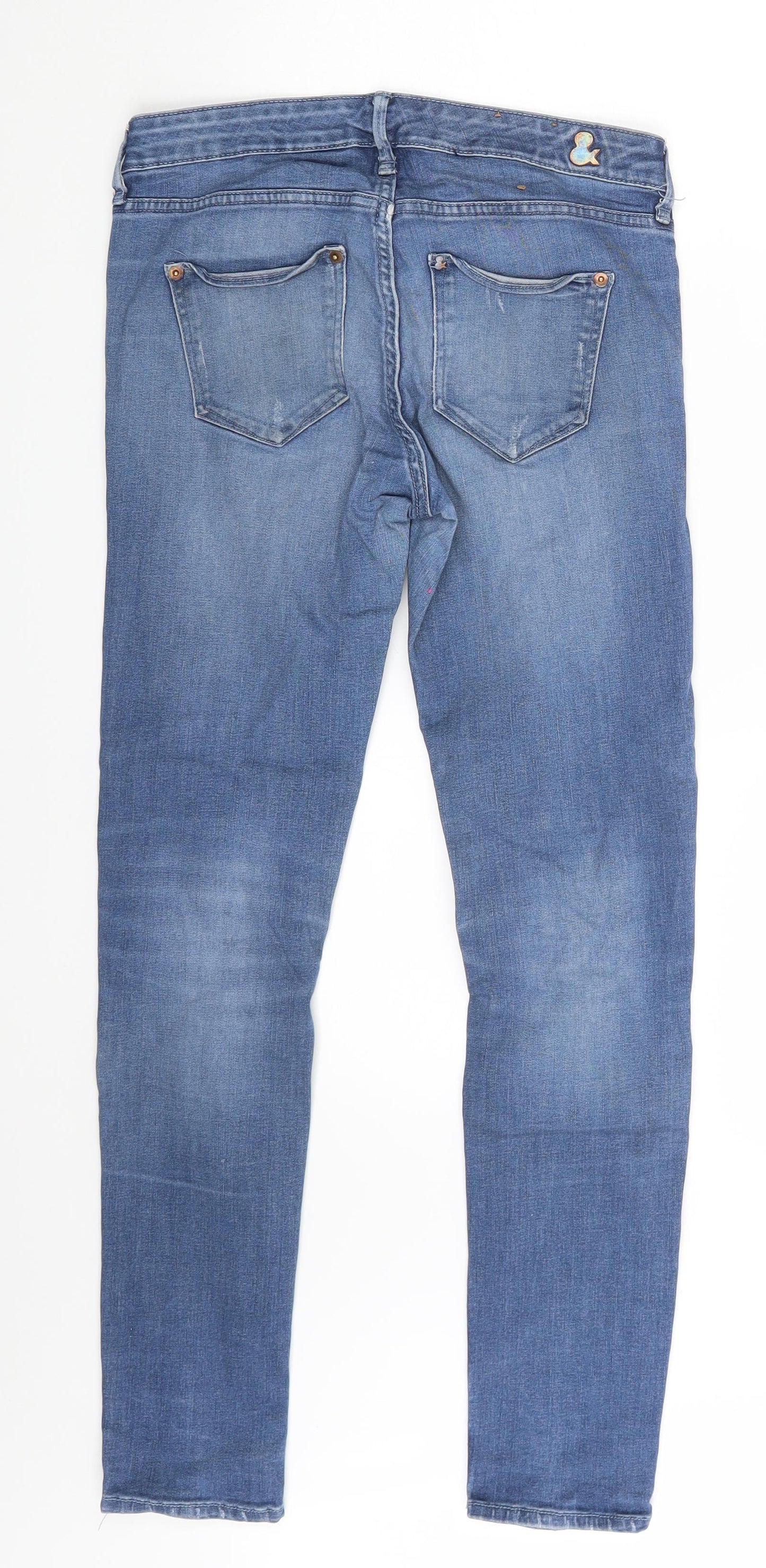 H&M Womens Blue  Denim Skinny Jeans Size 26 in L27 in